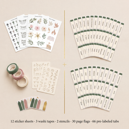 Bible Journaling Kit — Complete 130-Piece Bundle