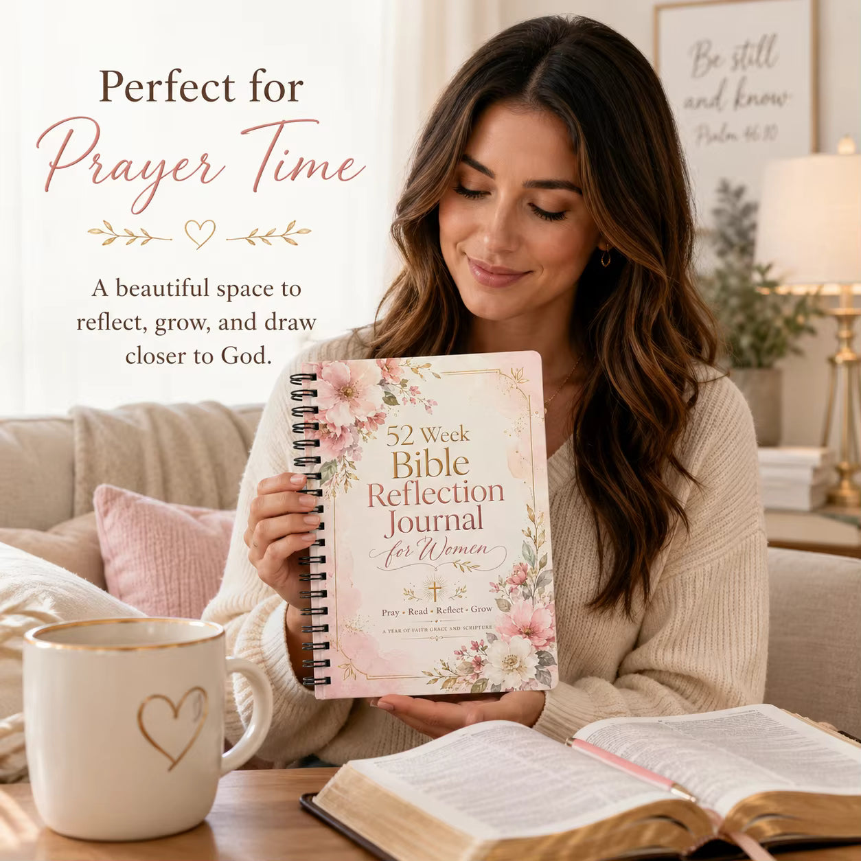 A Year With God: 52 Week Bible Reflection Journal for Women
