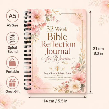 A Year With God: 52 Week Bible Reflection Journal for Women