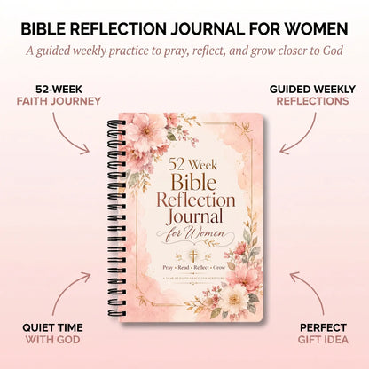 A Year With God: 52 Week Bible Reflection Journal for Women